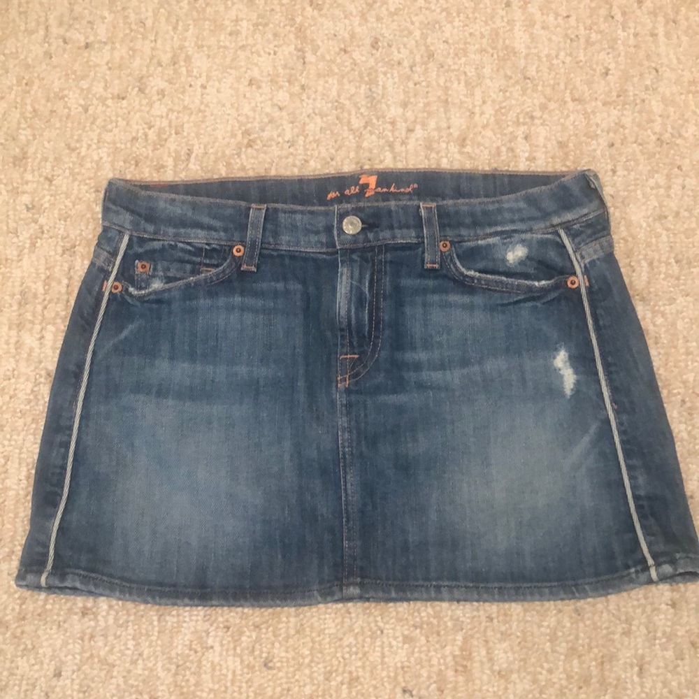 7 for all Mankind denim skirt